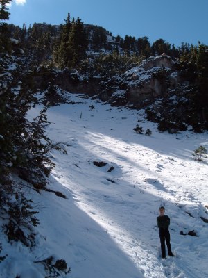 Paul on the Kessler Peak Trail (38 kb)