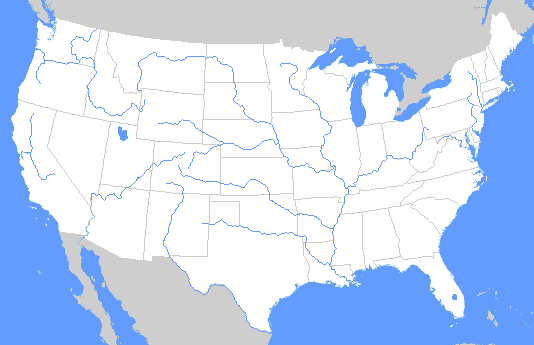 United States Geography Rivers And Lakes